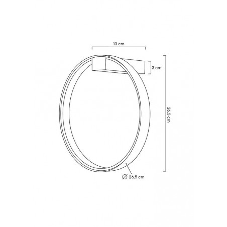 MOOSEE lampa ścienna CIRCLE WALL czarna