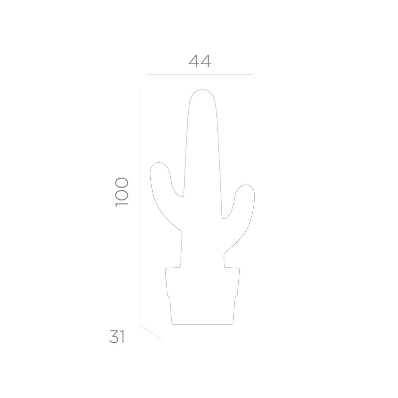 NEW GARDEN lampa ogrodowa KAKTUS CABLE biała