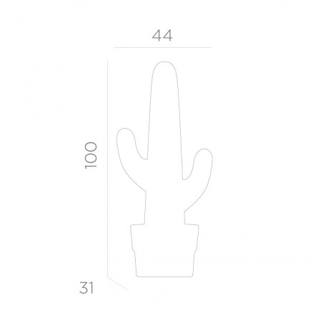 NEW GARDEN lampa ogrodowa KAKTUS CABLE biała