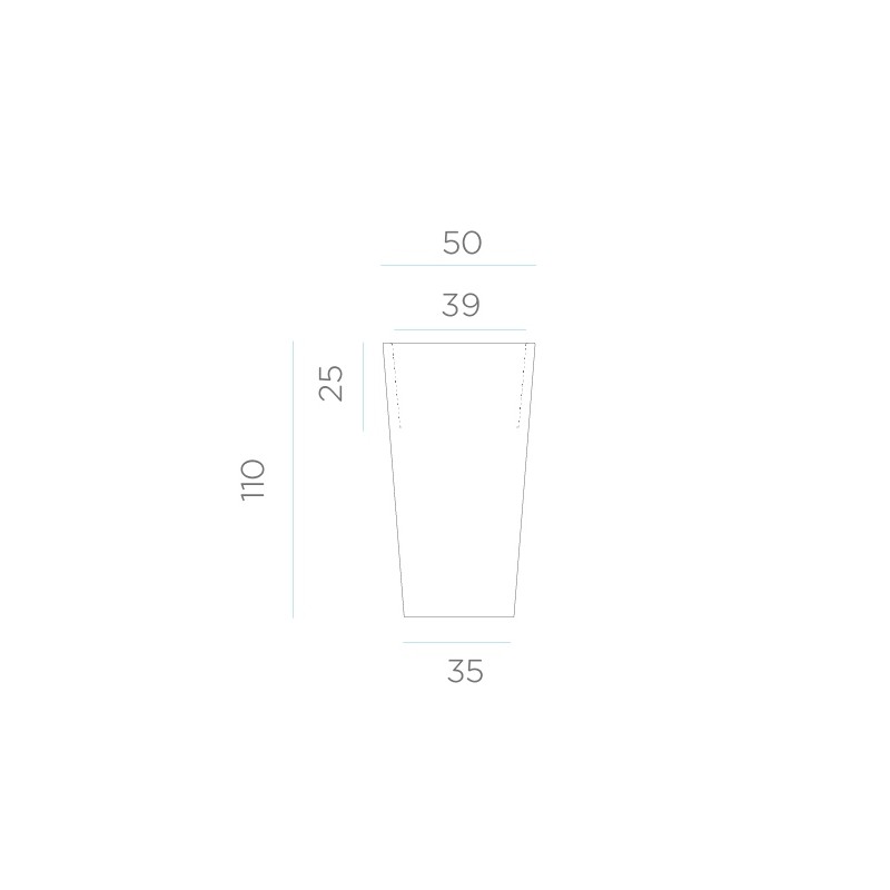 NEW GARDEN donica MELISA 50 CABLE biała