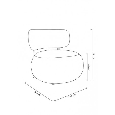 Fotel LOW TEDDY biały