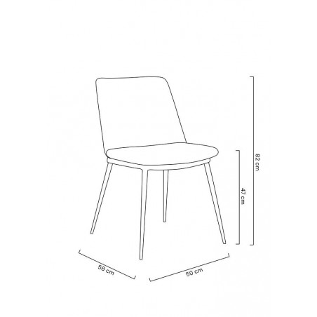 Krzesło DIEGO ciemny szary - welur, podstawa czarno złota