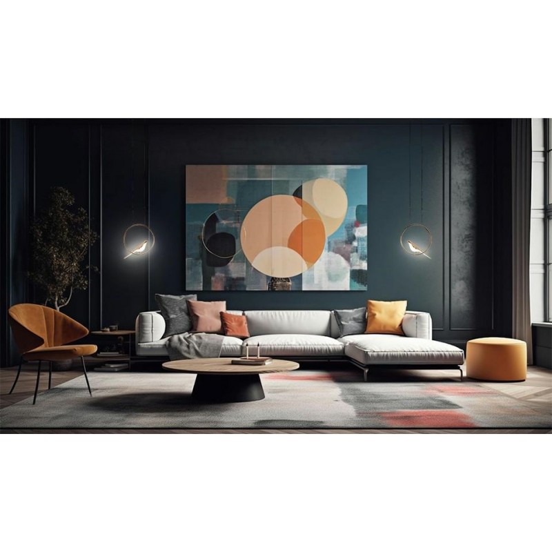 MOOSEE lampa wisząca BIRD złota