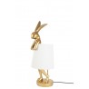 KARE lampa stołowa RABBIT 50 cm złota / biała