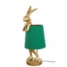 KARE lampa stołowa RABBIT 68 cm  złota / zielona