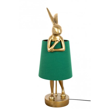 KARE lampa stołowa RABBIT 68 cm  złota / zielona