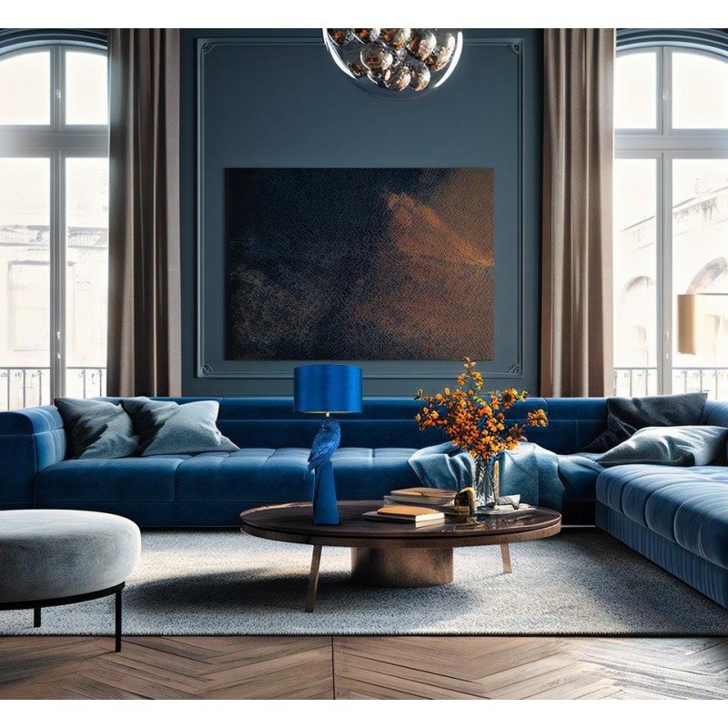 KARE lampa stołowa PARROT 84 cm niebieska