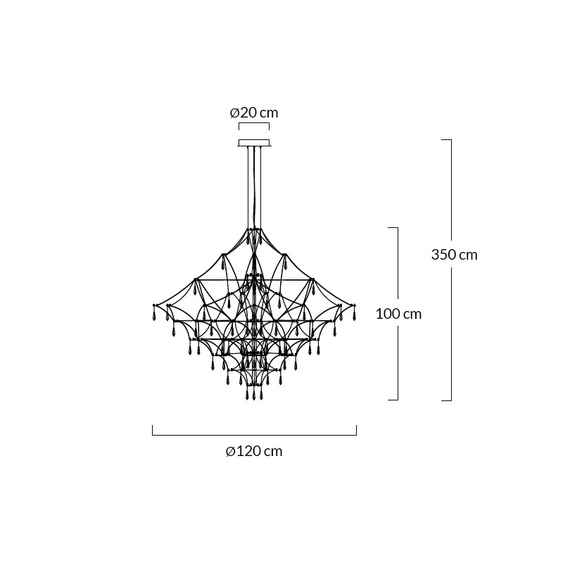 Lampa wisząca CONSTELATION 120 - LED, stal szczotkowana