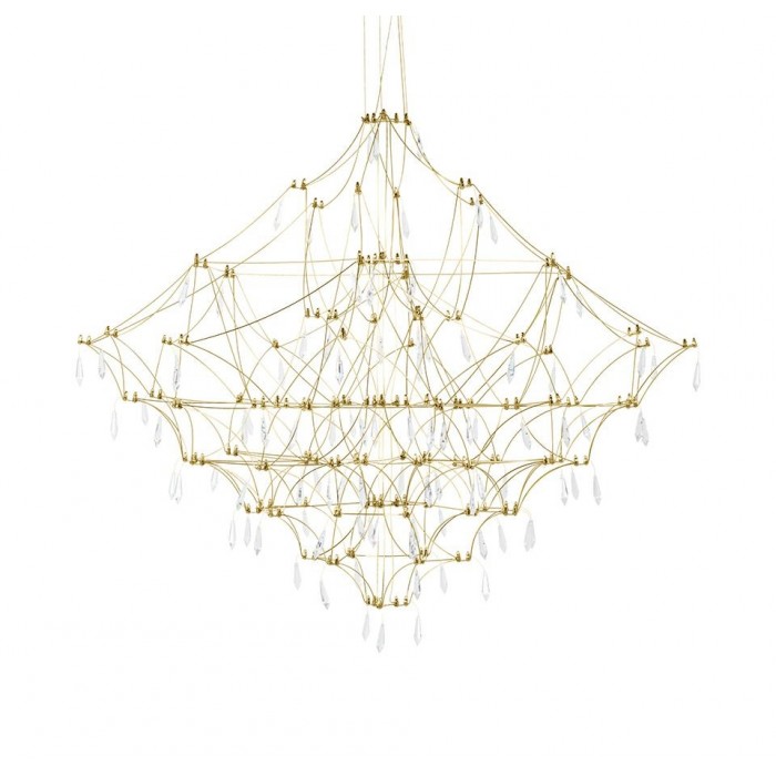 Lampa wisząca CONSTELATION 100 GOLD - LED, stal szczotkowana