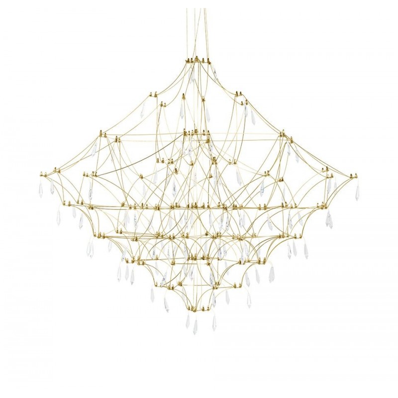 Lampa wisząca CONSTELATION 100 GOLD - LED, stal szczotkowana