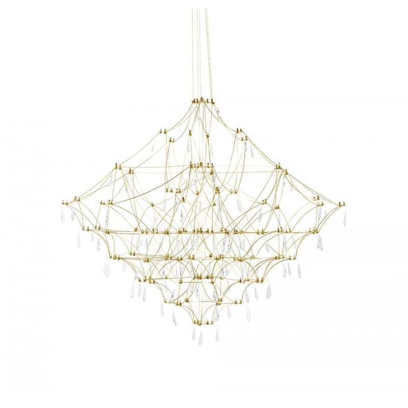 Lampa wisząca CONSTELATION 77 GOLD - LED, stal szczotkowana