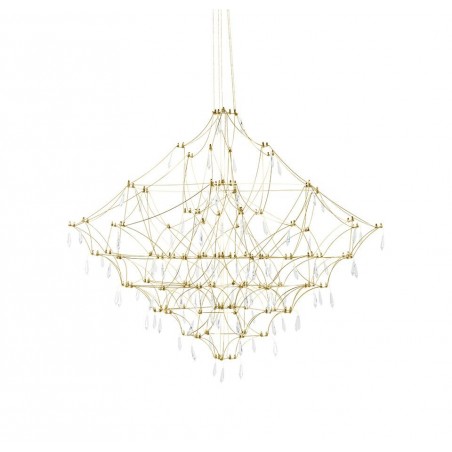 Lampa wisząca CONSTELATION 77 GOLD - LED, stal szczotkowana