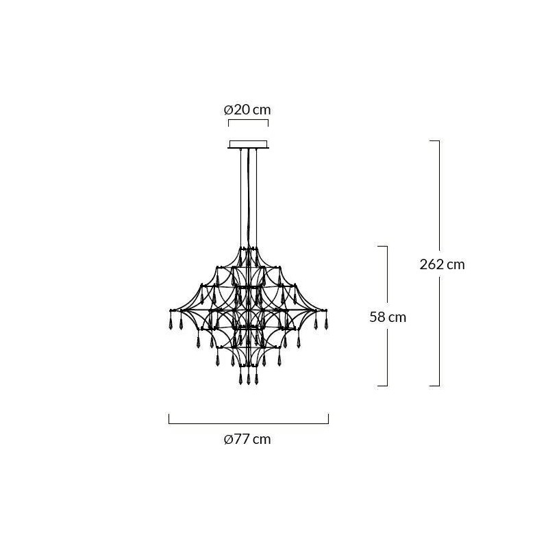 Lampa wisząca CONSTELATION 77 GOLD - LED, stal szczotkowana