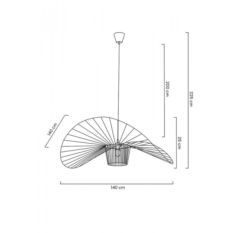 Lampa wisząca CAPELLO FI 140 czarna