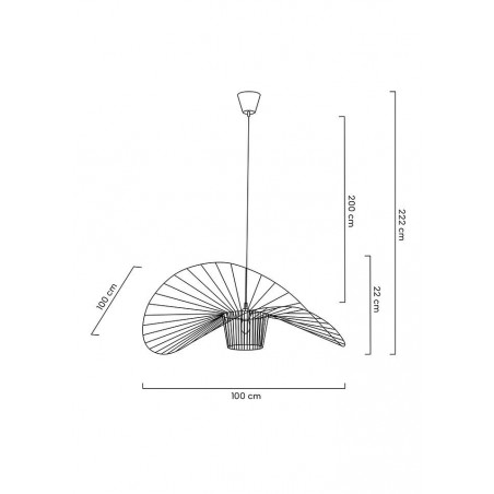 Lampa wisząca CAPELLO FI 100 złota