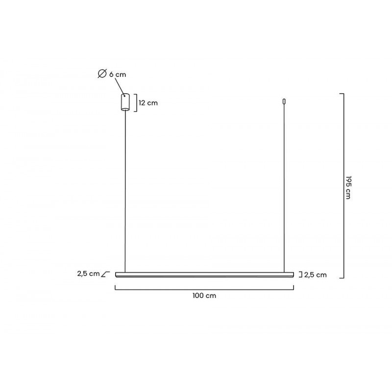 Lampa wisząca LINUS 100 złota