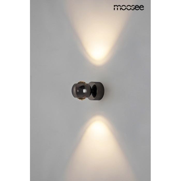MOOSEE Lampa ścienna EOS czarny chrom