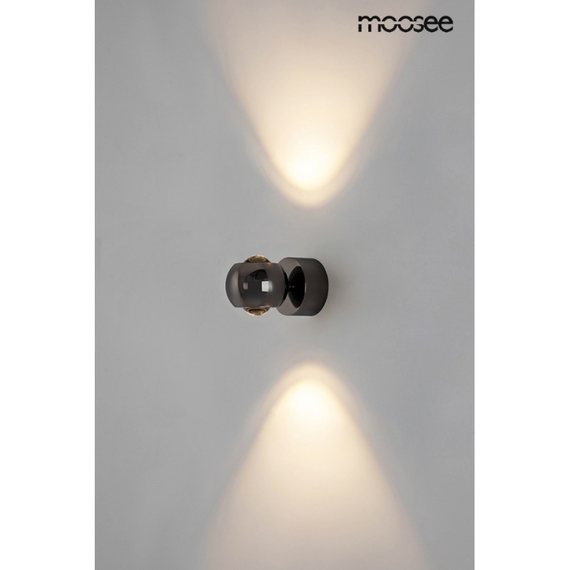 MOOSEE Lampa ścienna EOS czarny chrom