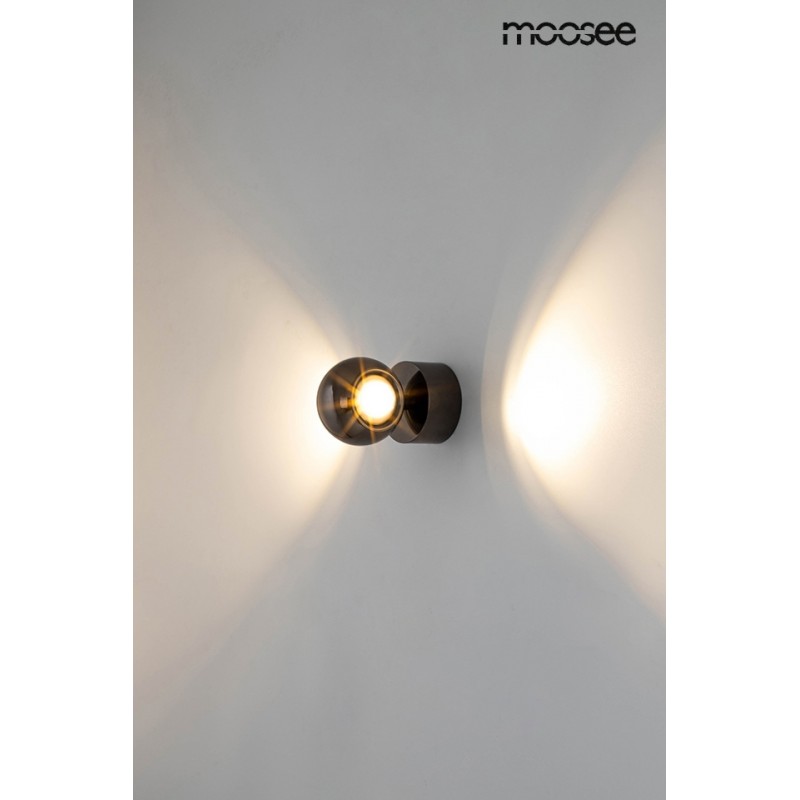 MOOSEE Lampa ścienna EOS czarny chrom