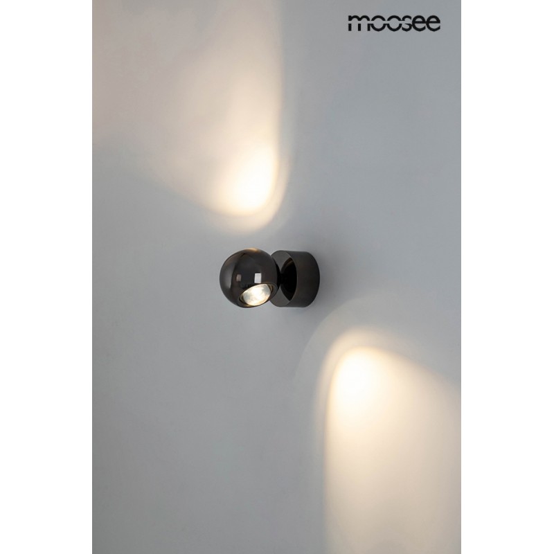 MOOSEE Lampa ścienna EOS czarny chrom
