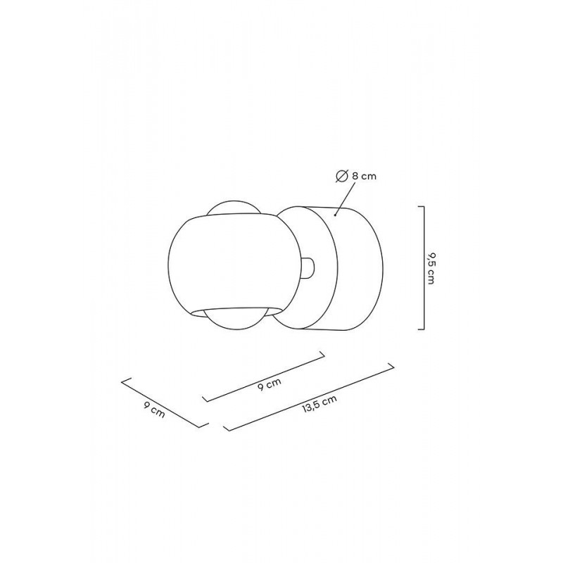 MOOSEE Lampa ścienna EOS złota