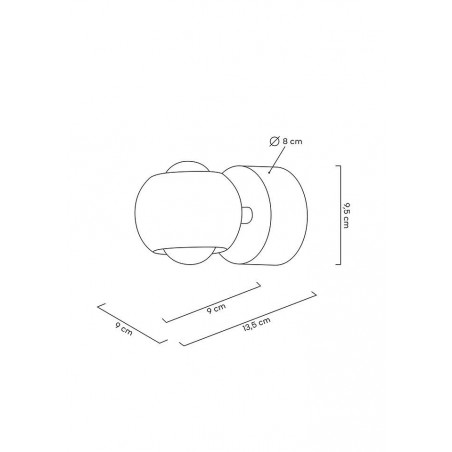 MOOSEE Lampa ścienna EOS czarny chrom