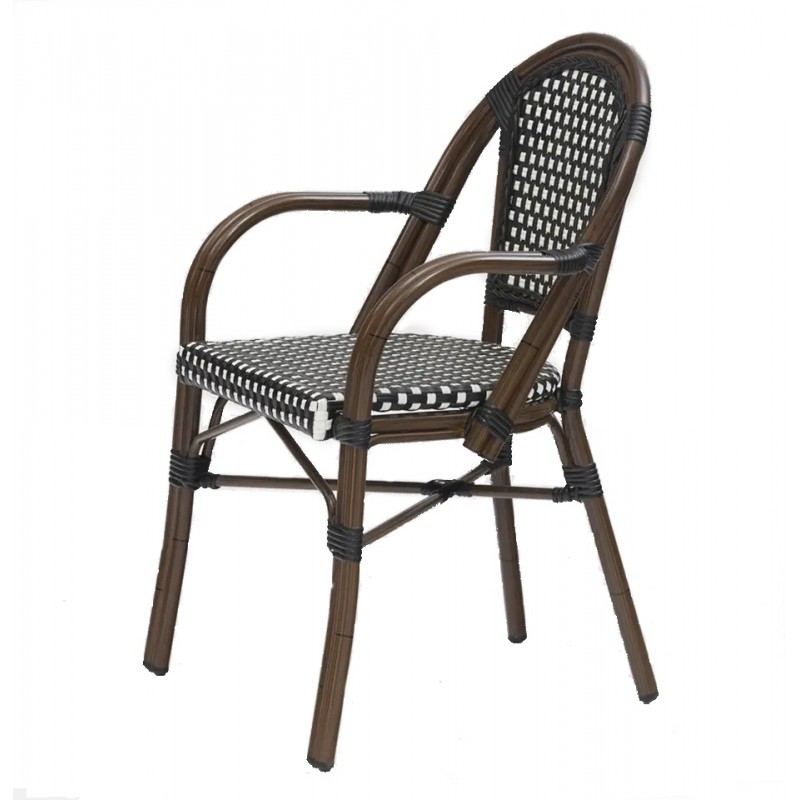 Krzesło CAFE PARIS brązowe rattan