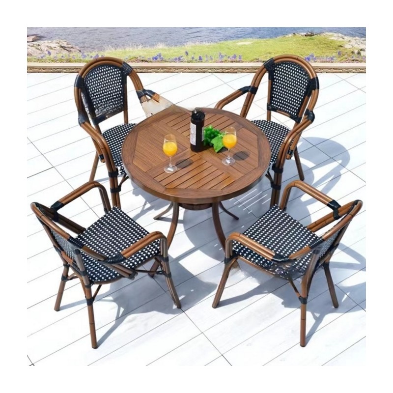 Krzesło CAFE PARIS brązowe rattan