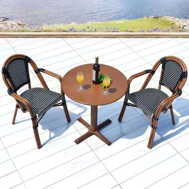 Krzesło CAFE PARIS brązowe rattan