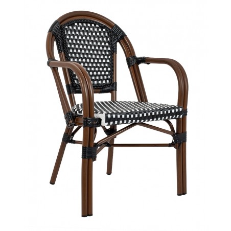 Krzesło CAFE PARIS brązowe rattan