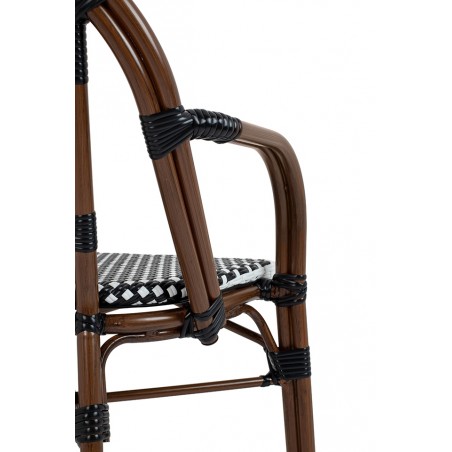 Krzesło CAFE PARIS brązowe rattan