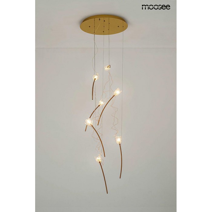 MOOSEE lampa wisząca TULIPPE 7 DISC złota