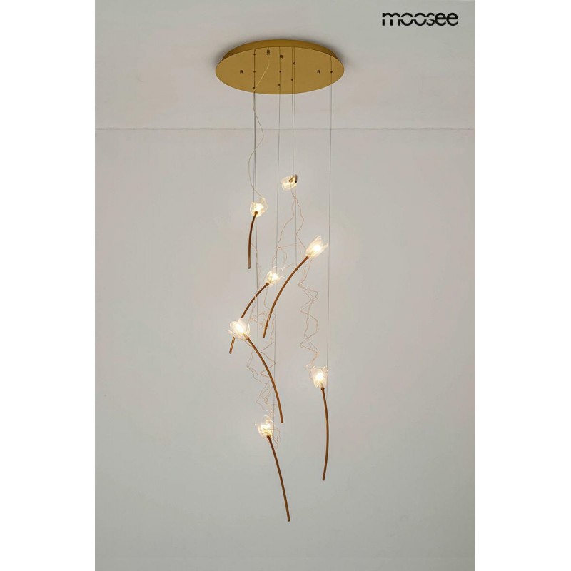 MOOSEE lampa wisząca TULIPPE 7 DISC złota