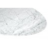 Stół TULIP ELLIPSE MARBLE CARRARA biały - blat owalny marmurowy, metal