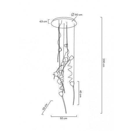 MOOSEE lampa wisząca TULIPPE 7 DISC złota