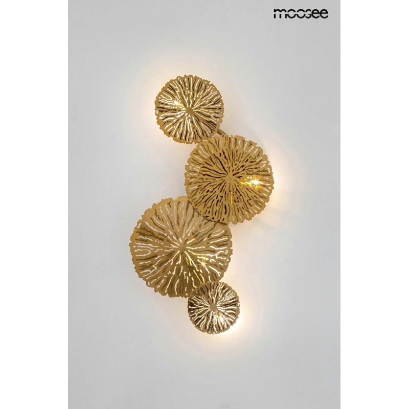 MOOSEE lampa ścienna LIRIO 4 złota