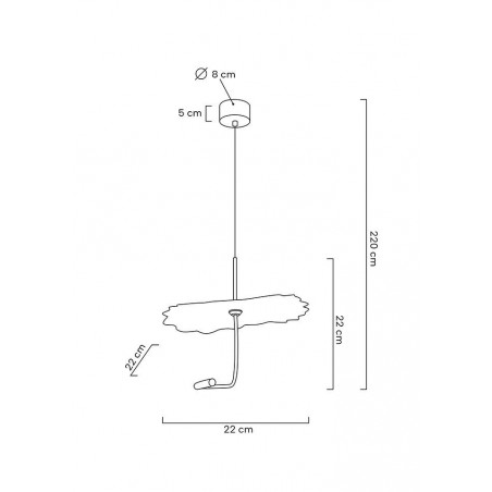 MOOSEE lampa wisząca LEAFS złota