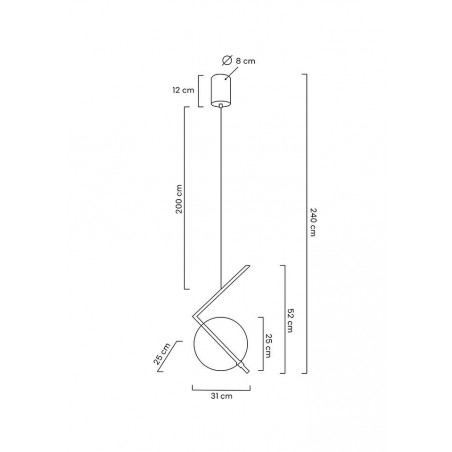 MOOSEE lampa wisząca ECHO złota