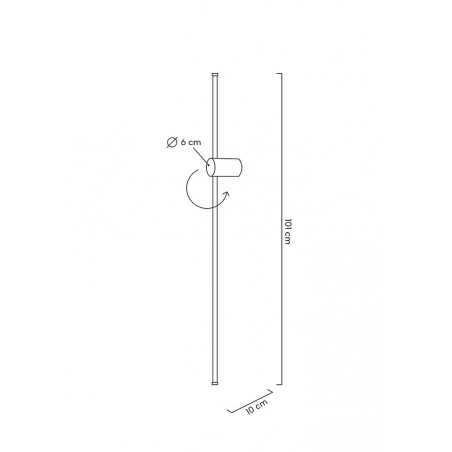 MOOSEE lampa ścienna OMBRE 100 biała