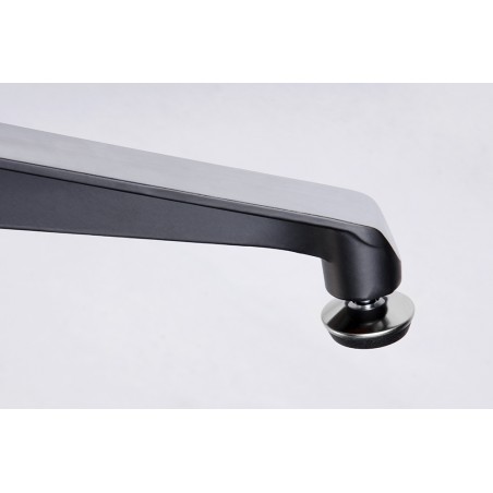 Fotel LOUNGE czarny / róża - skóra naturalna