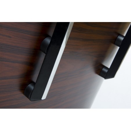 Fotel LOUNGE czarny / róża - skóra naturalna