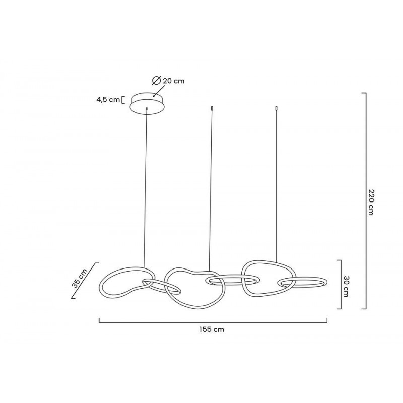 MOOSEE lampa wisząca JAZZ 6 złota