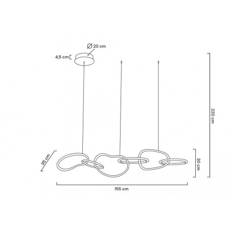 MOOSEE lampa wisząca JAZZ 6 złota