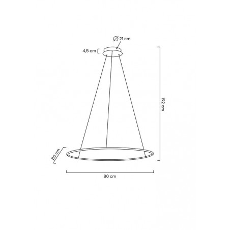 MOOSEE lampa wisząca RING SLIM 80 złota