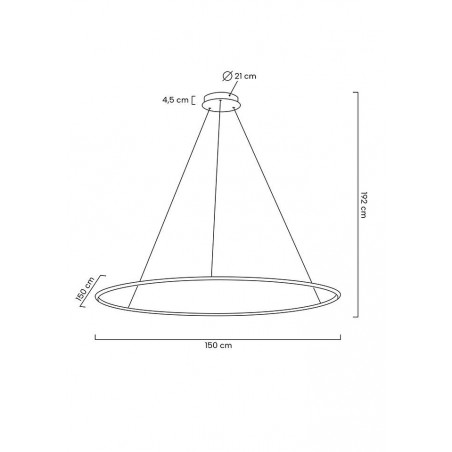MOOSEE lampa wisząca RING SLIM 150 złota