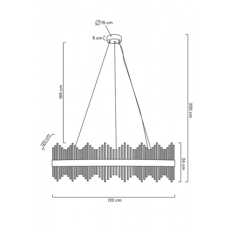 MOOSEE lampa wisząca FLORENS 120 złota