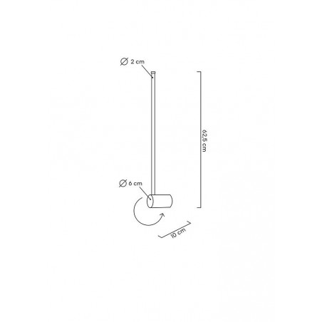 MOOSEE lampa ścienna OMBRE 60 złota