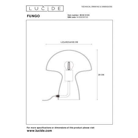 Lucide Lampa stołowa FUNGO 10514/01/65 inny
