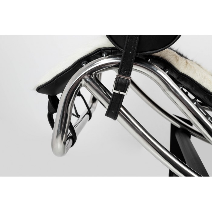 Leżanka DIVANO PONY czarno biała - skóra...