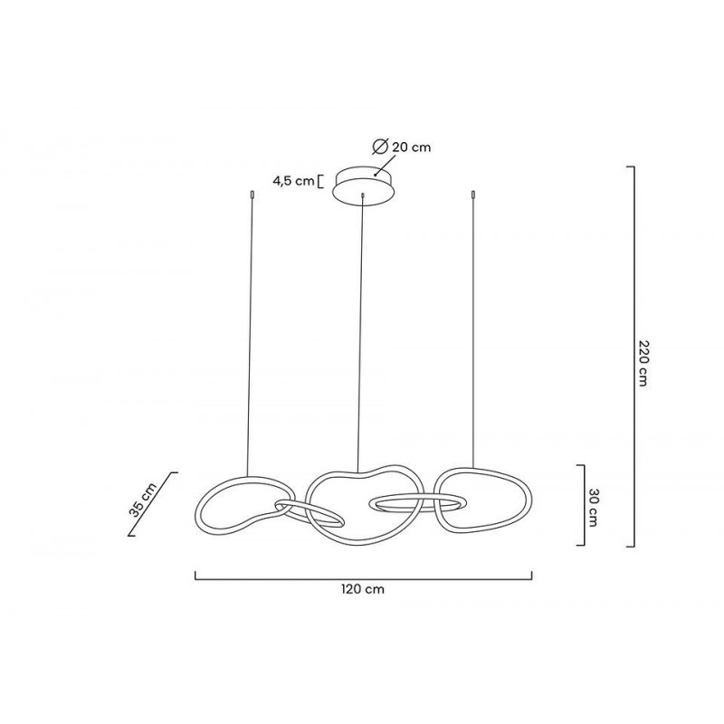 MOOSEE lampa wisząca JAZZ 5 złota